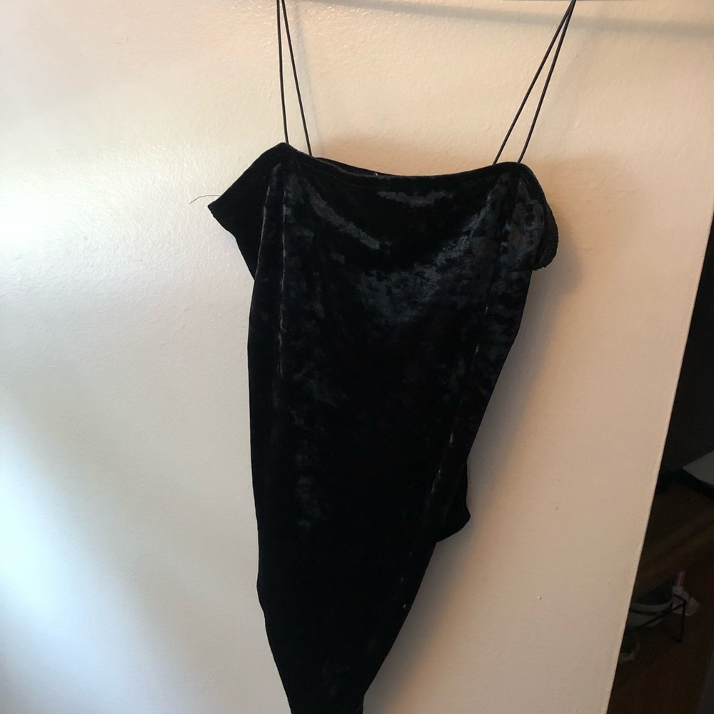 Velvet black bodysuit